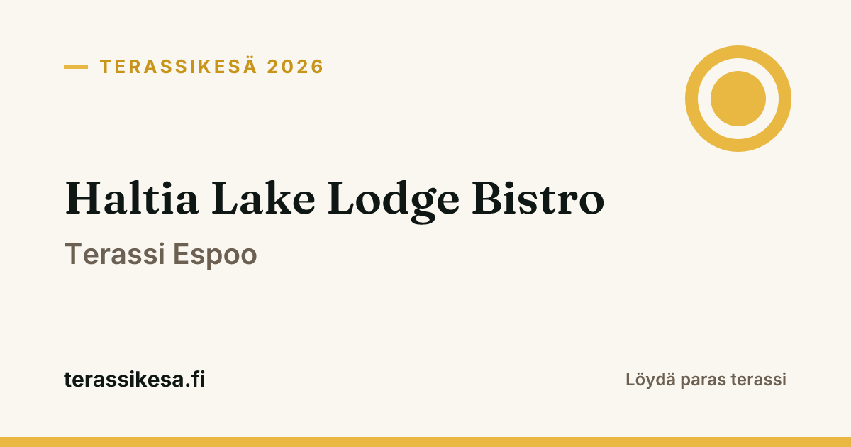 Haltia Lake Lodge Bistro
