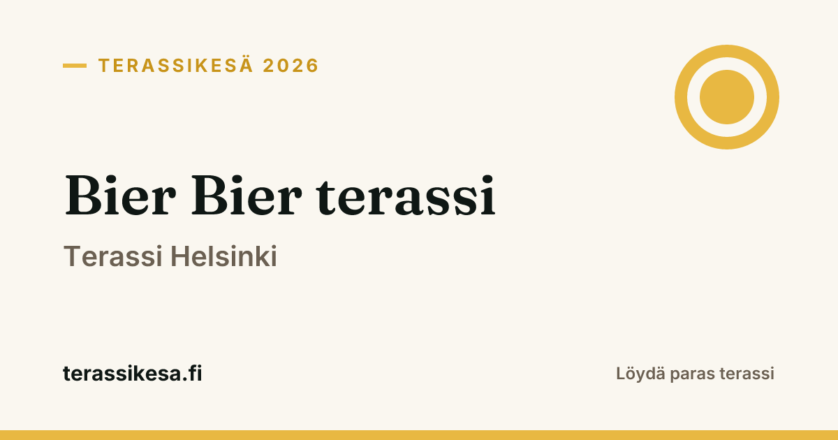 Bier Bier terassi