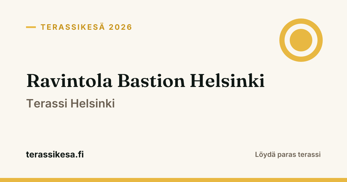 Ravintola Bastion Helsinki