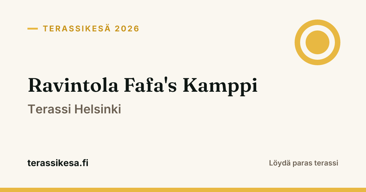 Ravintola Fafa's Kamppi