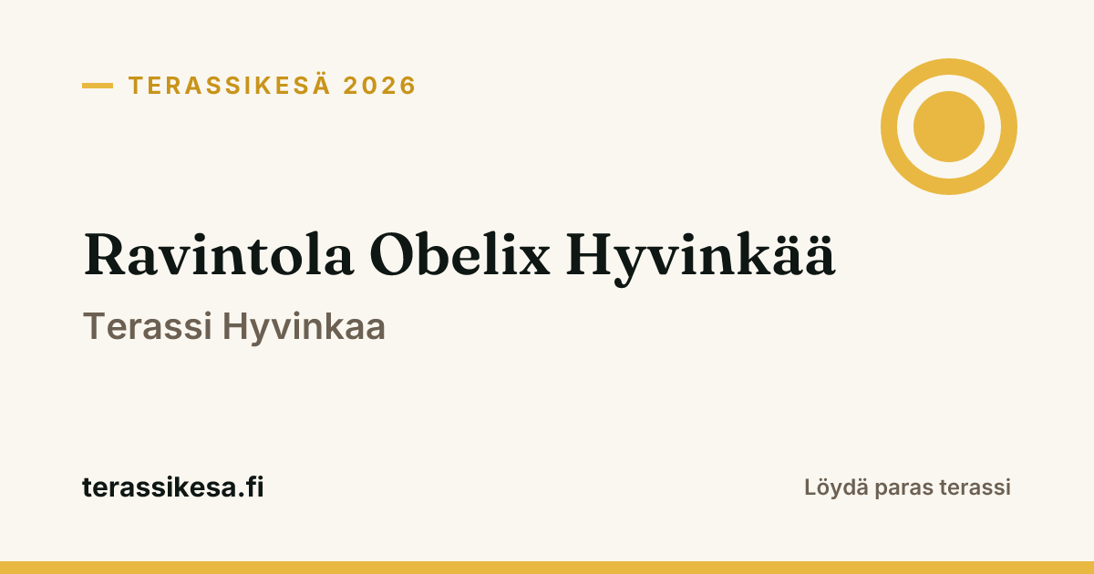 Ravintola Obelix Hyvinkää