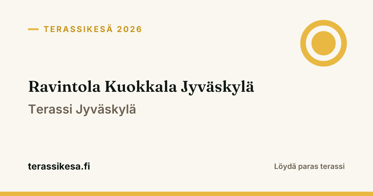 Ravintola Kuokkala Jyväskylä