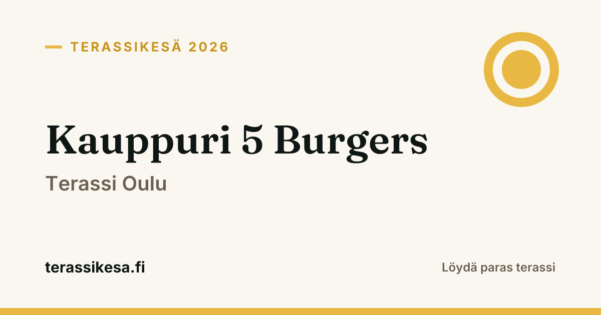 Kauppuri 5 Burgers