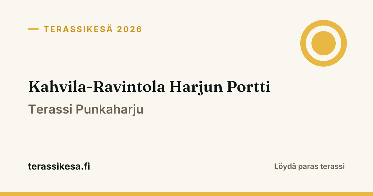 Kahvila-Ravintola Harjun Portti