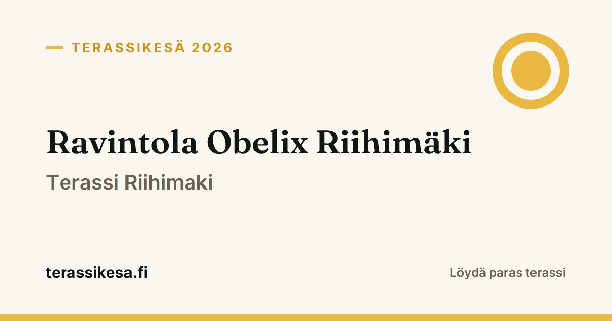 Ravintola Obelix Riihimäki