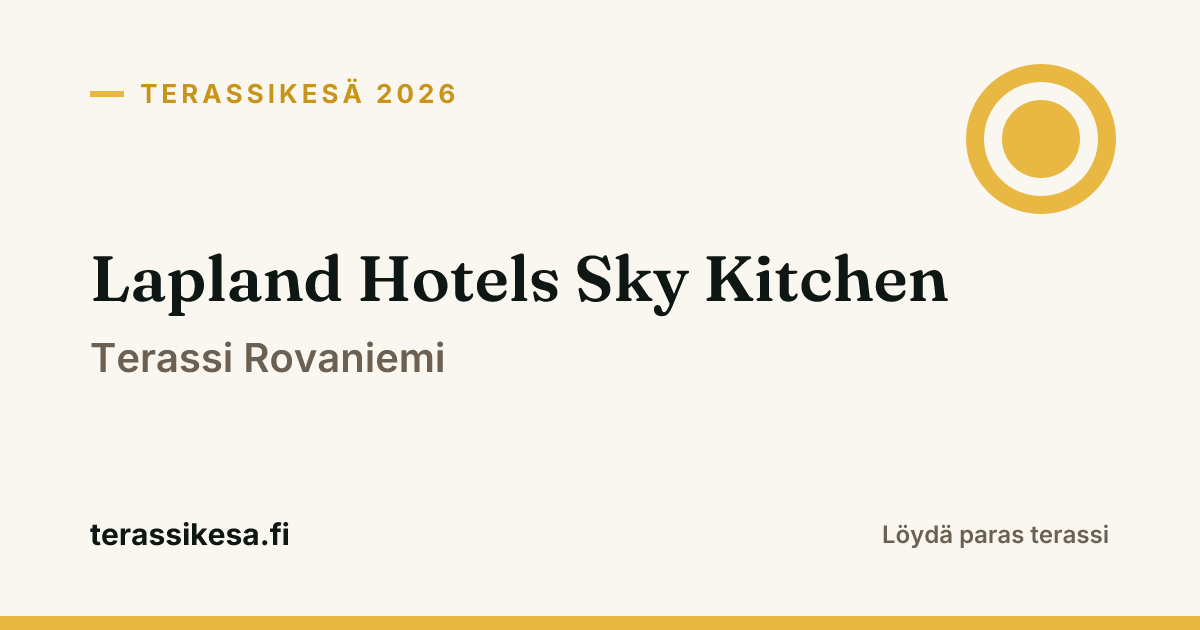 Lapland Hotels Sky Kitchen