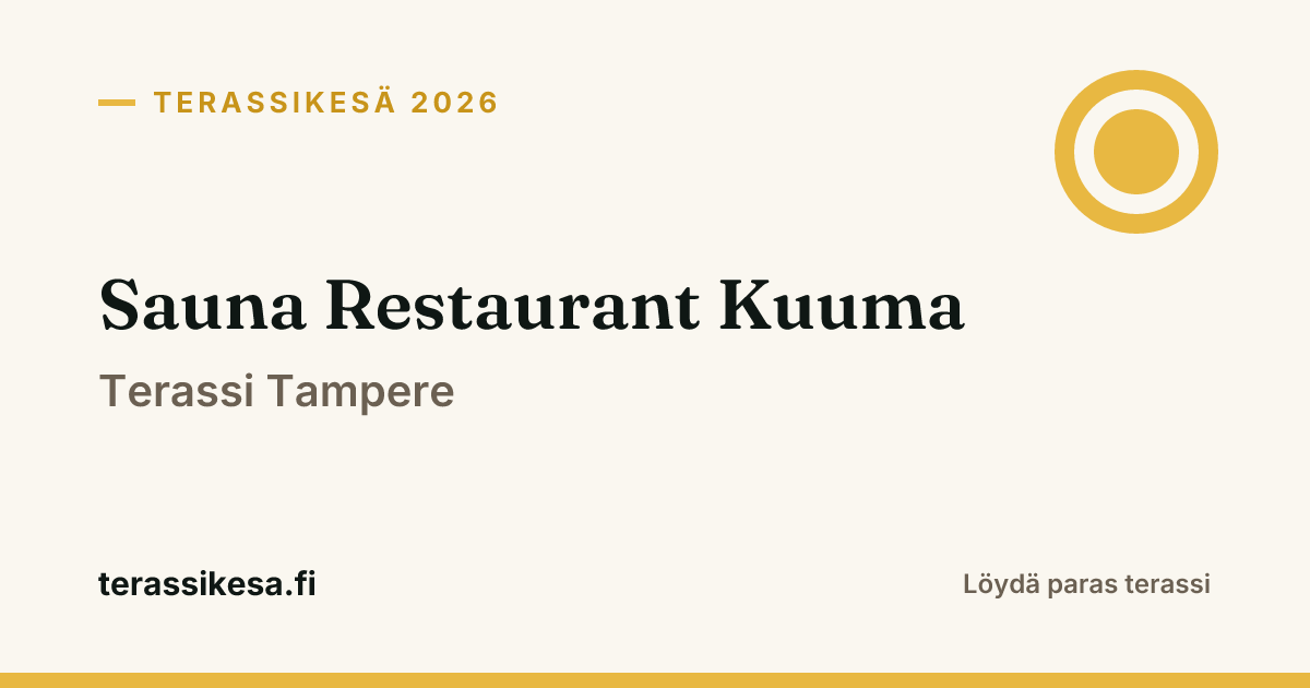 Sauna Restaurant Kuuma